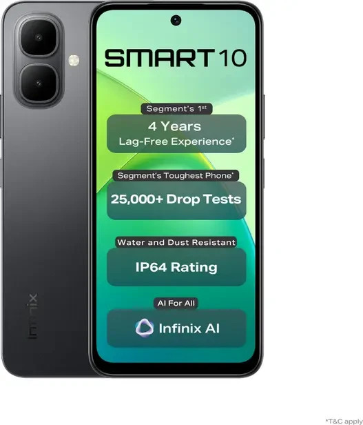 Infinix SMART 10-X6725-Factory Unlocked Dual SIM-4GB RAM 64GB