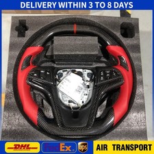 Real Carbon Fiber Napa Leather Steering Wheel Fit Chevrolet Camaro Zl1 12-15