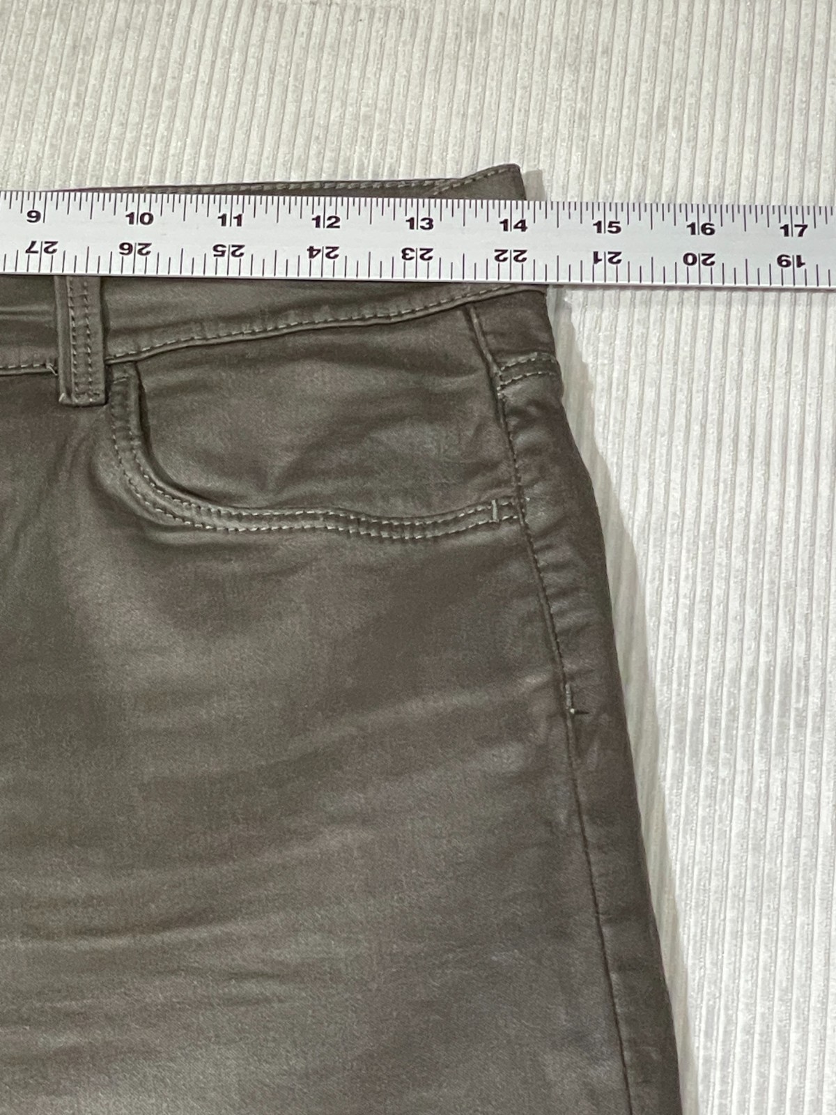 Massimo Dutti Coated Skinny Jeans Dark Brown Cotton Blend Women’s Size 6 / 38 image 6