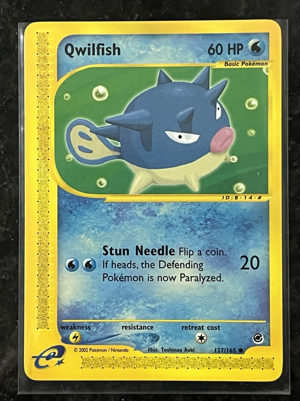 Qwilfish 127/165 NM Non Holo Expedition Pokémon Card 2002 Vintage Rare