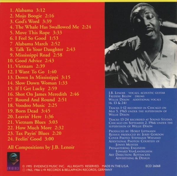 J.B. LENOIR - VIETNAM BLUES - THE COMPLETE L&R RECORDINGS - CD - Image 2 of 2