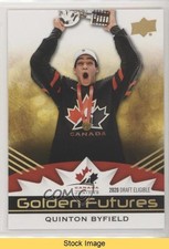 2020-21 Upper Deck Team Canada Juniors Golden Futures Quinton Byfield READ 09za