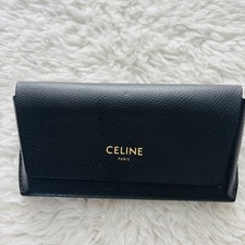 CELINE Paris Black Leather Eyeglasses/Sunglasses Case