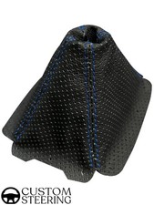 Schwarz Perforiert Leder Schaltknauf für Mazda MX-5 Na Roadster Mk1 89–97 Blau