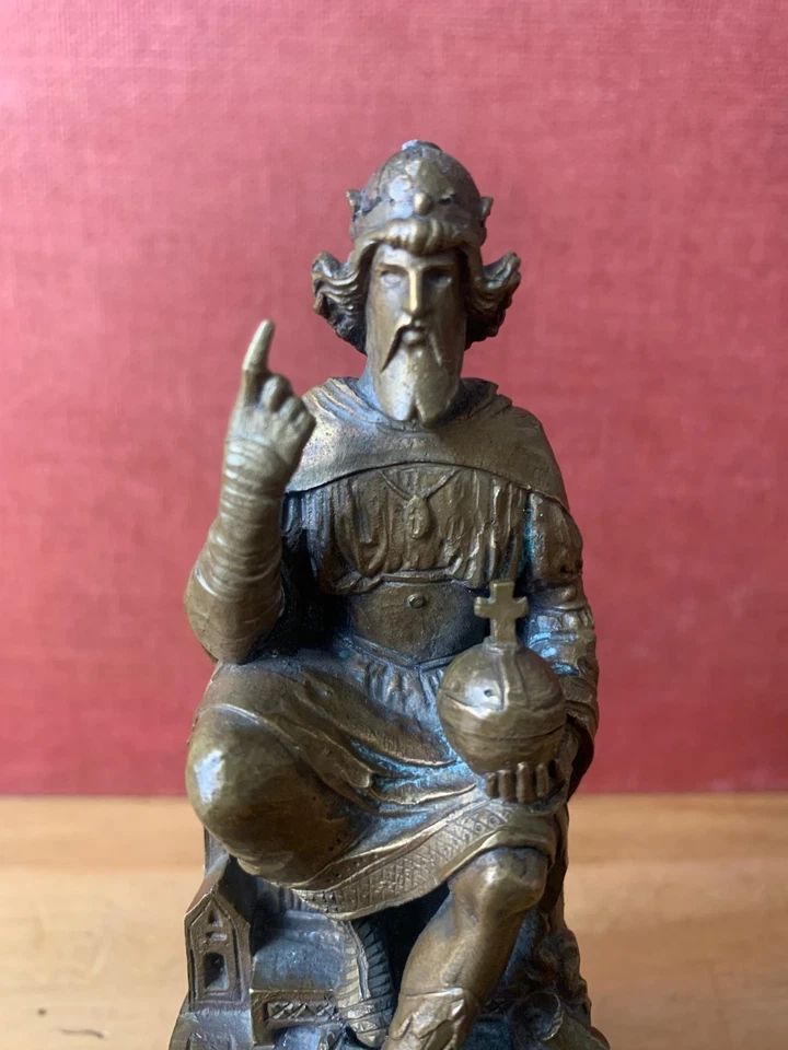 SCULPTURE EN BRONZE SIGNÉE AUGER. SAINT HENRY. - Photo 2/4