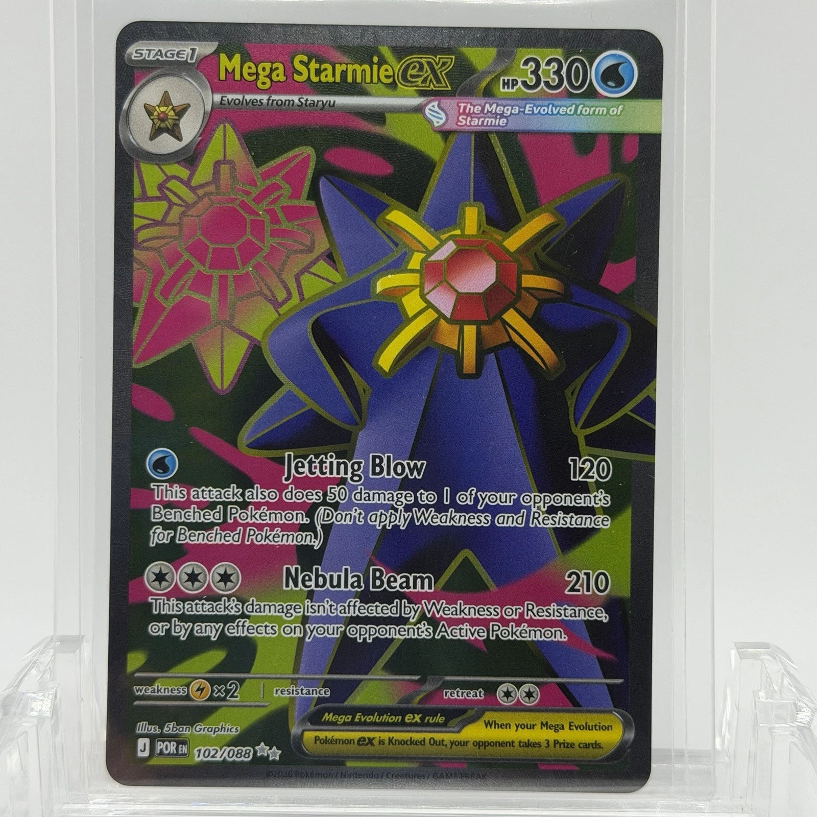 Pokemon TCG Mega Starmie ex #102/088 Ultra Rare LP-