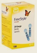 Freestyle 28 Gauge Sterile Lancets - 100 Each Pack of 4 400 Total