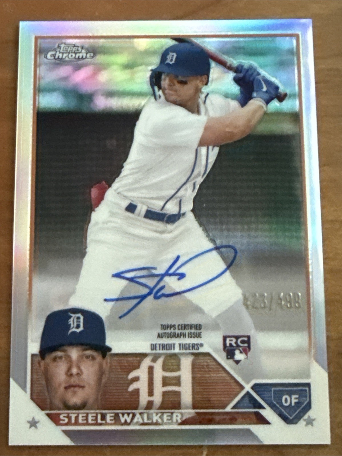Steele Walker Auto 2023 Topps Chrome Rookie Autographs #RA-SW Refractor /499