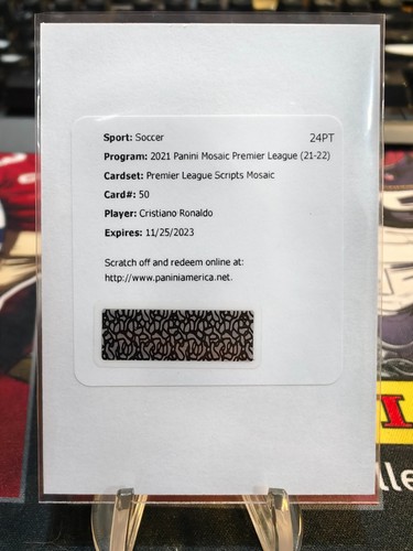 Christiano Ronaldo 2021 Panini Mosaic Scripts auto Unused Expired