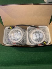 Universal 3 Led Halo Projector Fog Lights Pair White Angel Eye New Universal 3 Led Halo Projector Fog Lights Pair White Angel Eye New