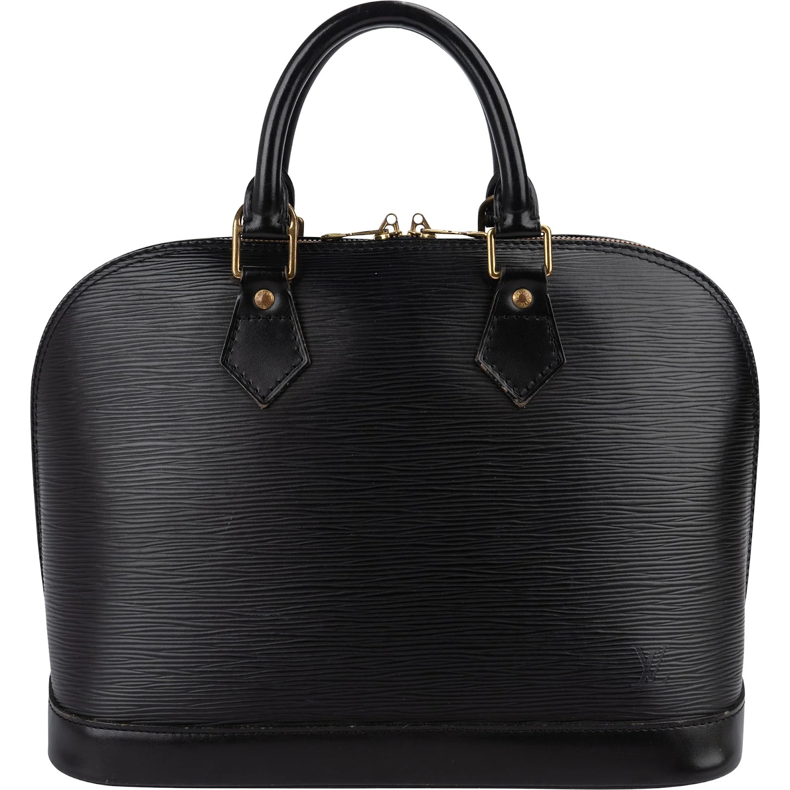 Louis Vuitton Noir Epi Leather Alma PM Handbag Bag