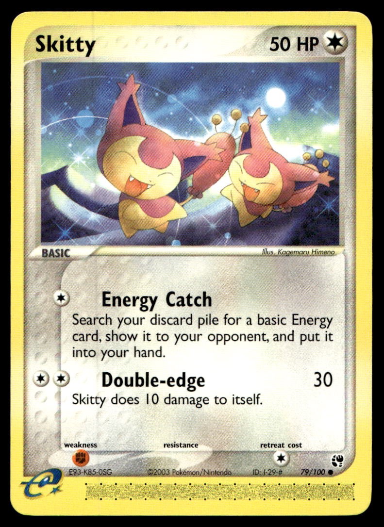 EX-NM Sandstorm Skitty Common 79/100 2003 Pokemon TCG