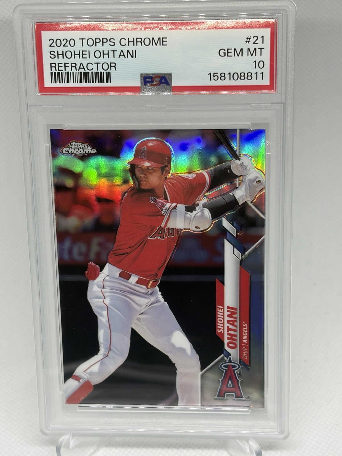 2020 Topps Chrome Shohei Ohtani #21 Refractor PSA 10 Angels Dodgers GEM MINT MLB