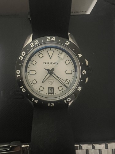 Nodus TrailTrekker Raven GMT 39mm A.C.T. White Dial Watch