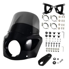 Motorcycle Fairing Windshield Kit, 5.75" Headlight Fairing Smoked Motorbike 11"