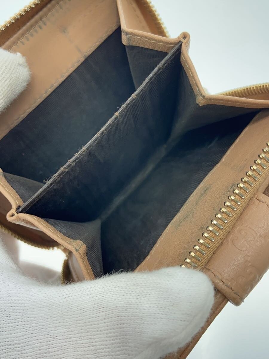 GUCCI Folded Wallet Leather BEG Women s From Japan thumbnail 5