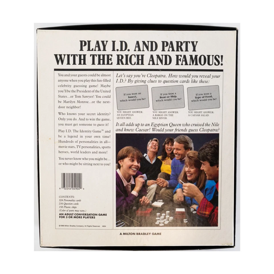 MTB Boardgame ID - The Identity Game Box VG+/EX - Image 2 of 2