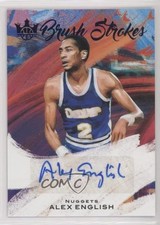 2020 Panini Court Kings Brush Strokes Sapphire 14/25 Alex English Auto HOF uk2