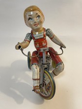 Unique Art Kiddy Cyclist - 1930s Tin Litho Windup Toy