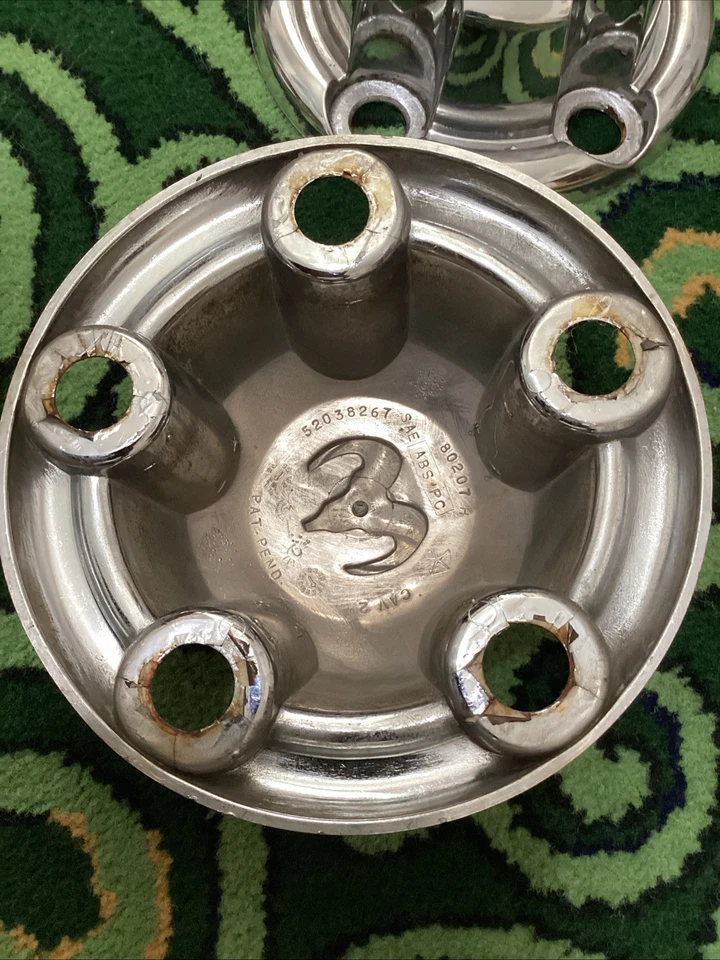 Dodge Ram 1500 1994-2003 camioneta pickup OEM tapa central cromada P/n 52038267 1 pieza Foto 4 de 4