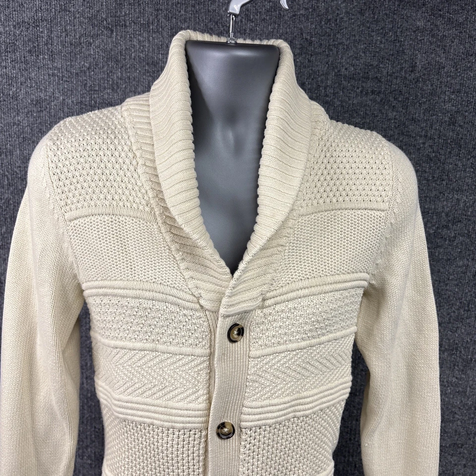 H & M HM Cabina Suéter Cárdigan Invierno Esquí Acogedor Para hombres XS Botón Mantón Cuello Foto 2 de 4