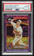 2024 Chrome Purple Speckle Refractor /299 Justin Martinez #159 PSA 10 GEM MT 2h5