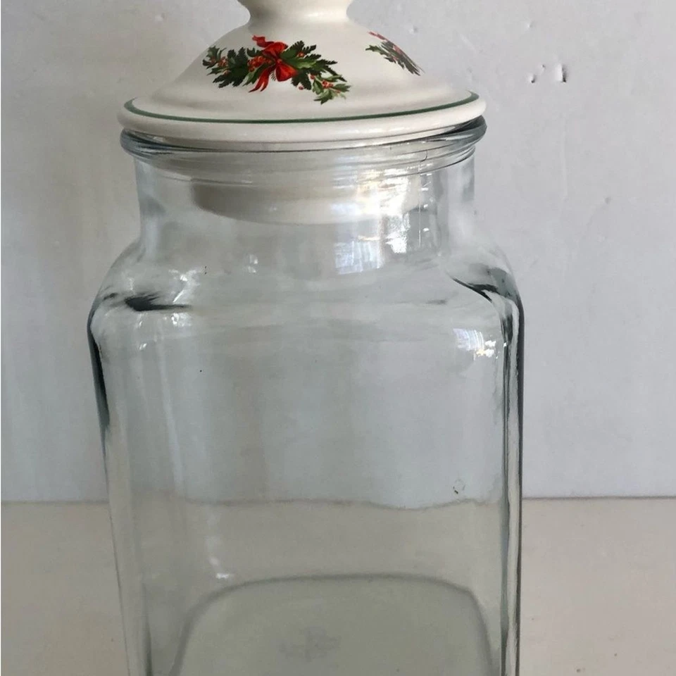 PFALTZGRAFF CHRISTMAS HERITAGE COOKIE JAR 2 QT. DISWASER SAFE CANDY JAR HOLIDAY - Image 3 of 4