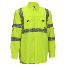 Tingley Job Sight Class 3 Hi-Viz Sportsman Shirt, Small, 44  Chest