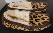 UGG Ansley Exotic Cheetah/Leopard Moccasin Slippers - Size 7