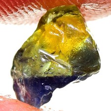 BI-COLOR 1.95 ct UNHEATED YELLOW BLUE SAPPHIRE ROUGH NATURAL100% NR!