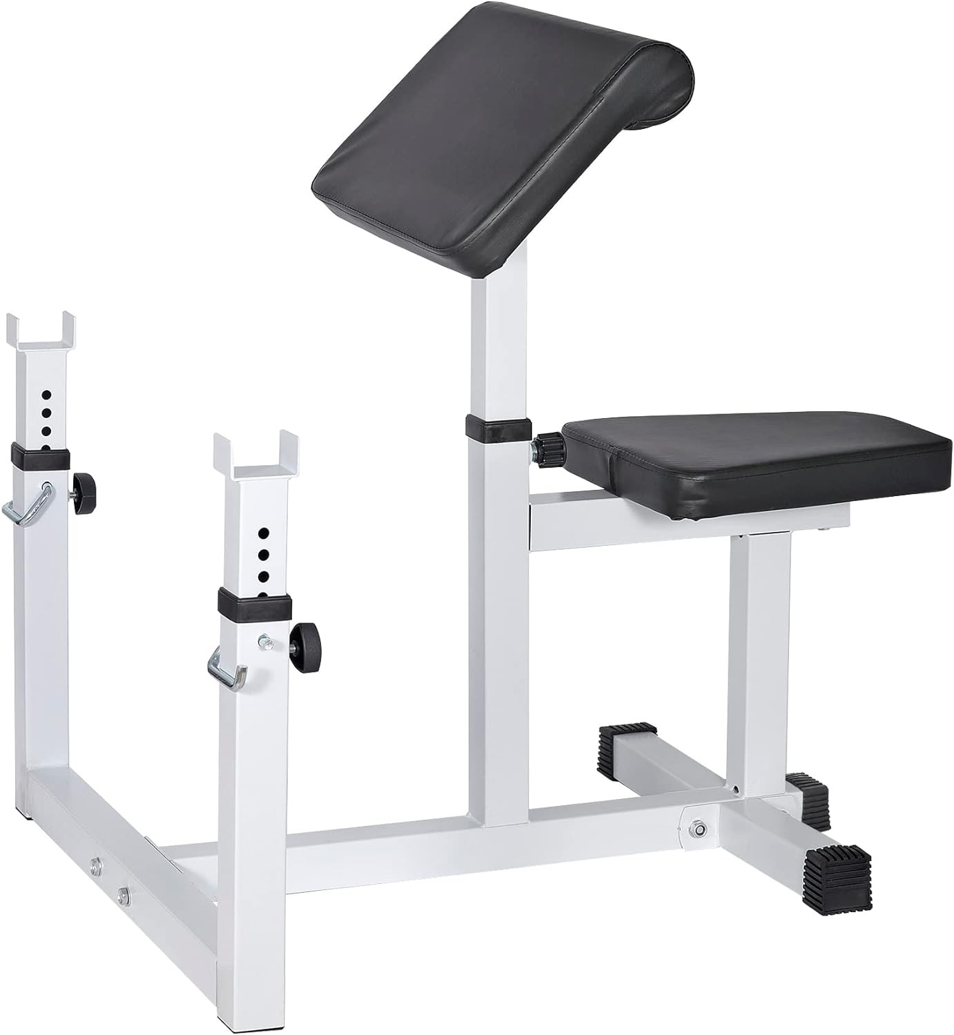 Banco de pesas ANT MARCH Preacher Curl brazo sentado barra aislada blanca, negra