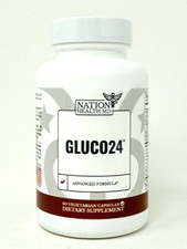 Nation Health MD Gluco24 Advanced Formula Blood Health Support - 60 Capsules