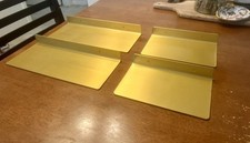 Gold Metal Wall Mounted Shelves Set of 4