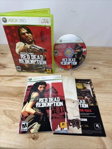 Red Dead Redemption (Microsoft Xbox 360, 2010) Complete W/ Manual & Map Tested