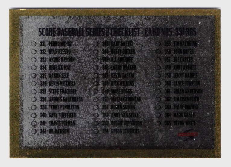 1995 Score #602 Checklist: 331-400 Gold Rush