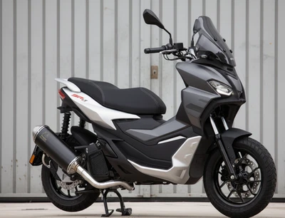 Edelstahl Turbo Kit Sport Auspuff Aprilia SR GT 125 200 125i 22 24 Auspuffanlage - Bild 1 von 4
