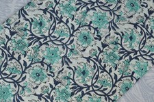 NO TARRIF CHARGES 100 ZK 182 Hand Block Floral Print 100 Cotton 2.5Yard Fabric