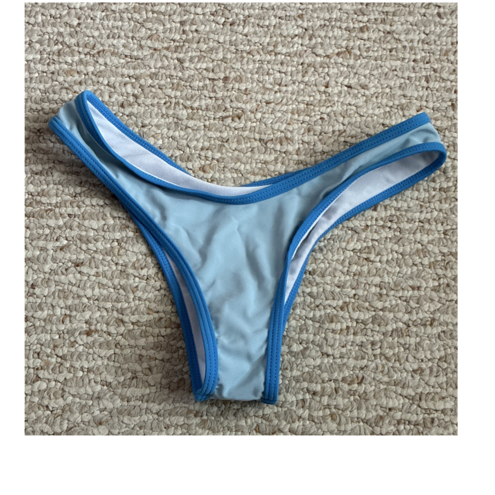 Women’s Blue Solid Bikini Swim Bottom XS Regular 1 Piece Swimwear Bottom