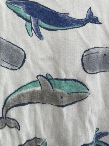 Carter's Baby Boys 1-Piece Cute Whale Print Cotton Zip Long Sleeve PJs White 18M - Picture 6 of 6