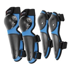 Kids Motorcycle Motocross Bike Chest Back Body Armour Protector Vest Kneepad Set