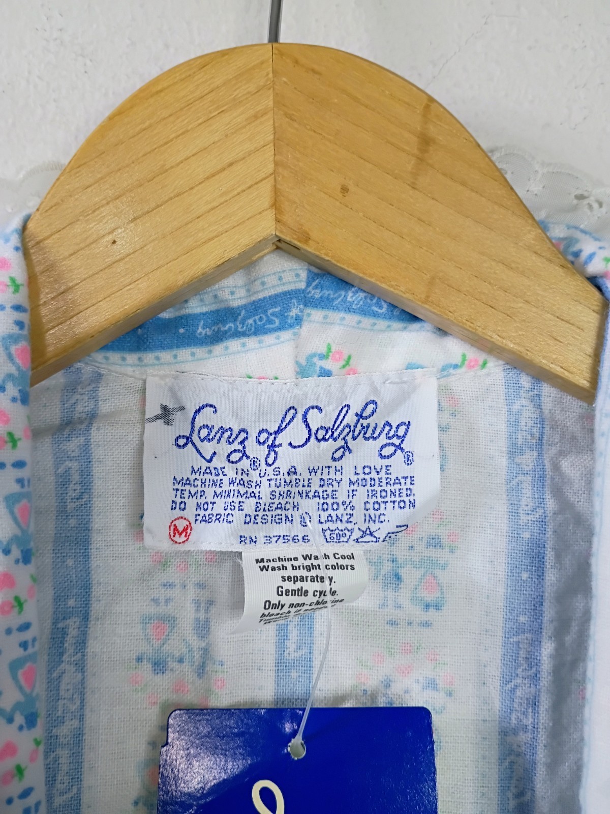 NEW Vintage Lanz Of Salzburg Robe Women's Medium 100percent Cotton Flannel image 4
