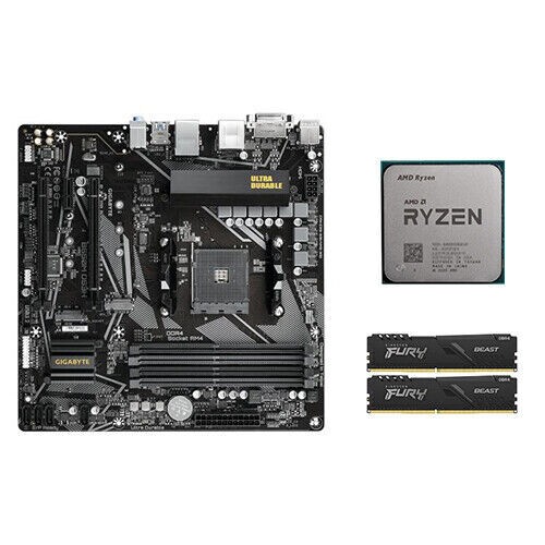 GIGABYTE B550M DS3H AC Motherboard W/AMD RYZEN 3700X CPU+2*DDR4