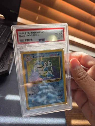 Pokémon Blastoise Holo Rare 2/102 Base Set PSA 4 Card English