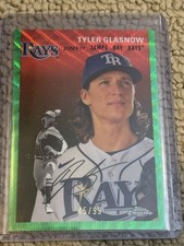 2023 Topps Chrome Platinum Base Green Refractor #338 Tyler Glasnow #D 45/99