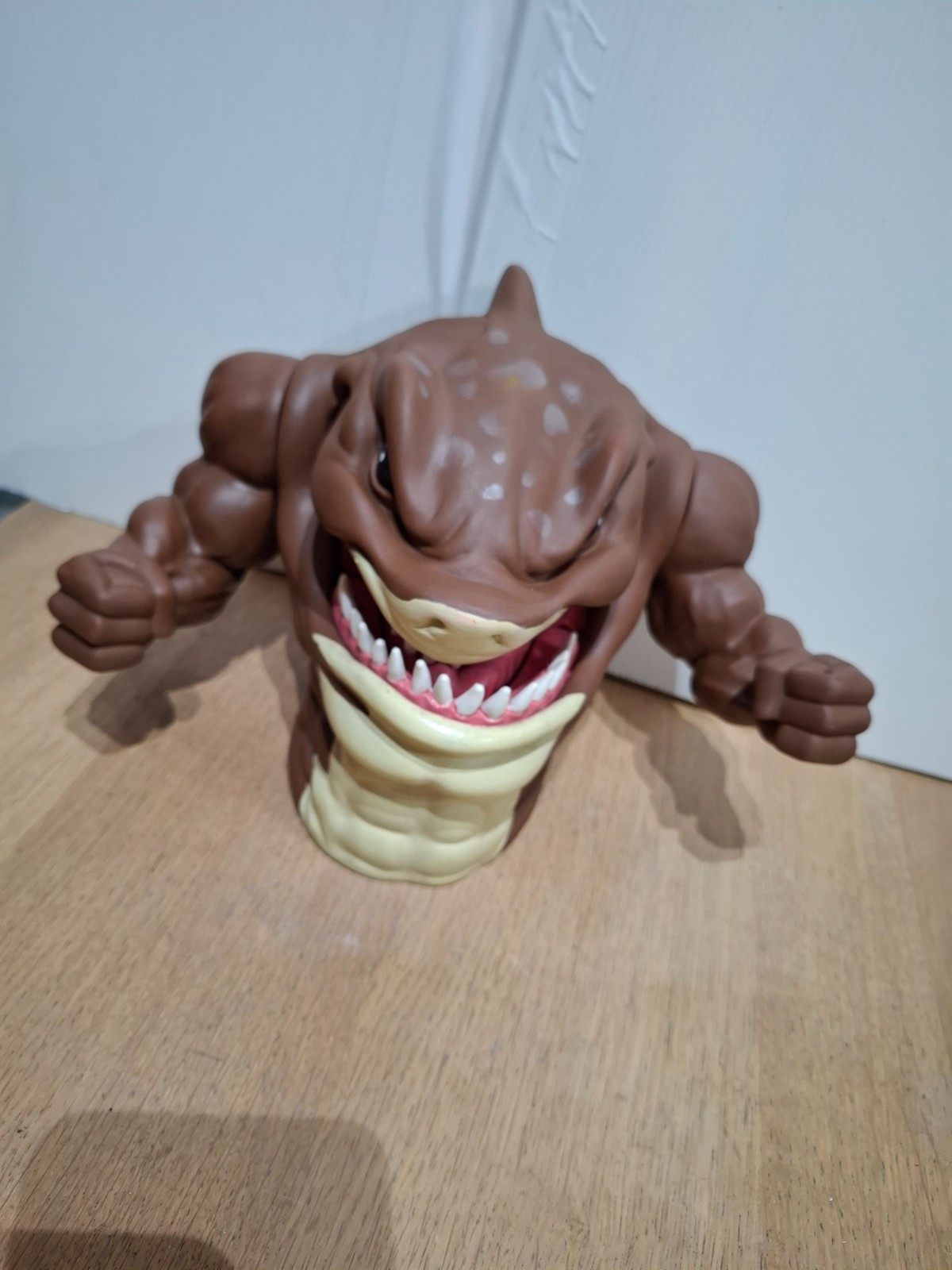 RARO - Street Sharks Big SLAMMU Hand Puppet 1994 Vintage Mattel - GOMMA SANA