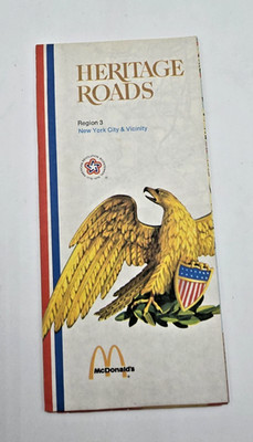 1976 Vintage McDonald's ''Region 3 NYC & Vicinity'' Fold Out Road Map