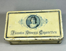 Alte Blechdose Fürstin Strazzi Cigaretten Müller Dresden Tin Can Tobacco .