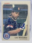 LOU WHITAKER In Person SIGNED on Card auto Autographed MLB BASEBALL SIG TIGERS