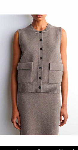 NWT COS Celtis Merino Wool Button-Up Vest Size S