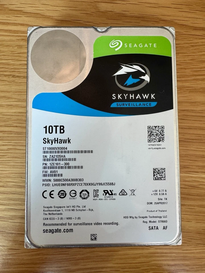 Seagate Skyhawk 10tb SATA HD ST10000VX004 - PN: 1ZE101-300 - Image 1 of 4